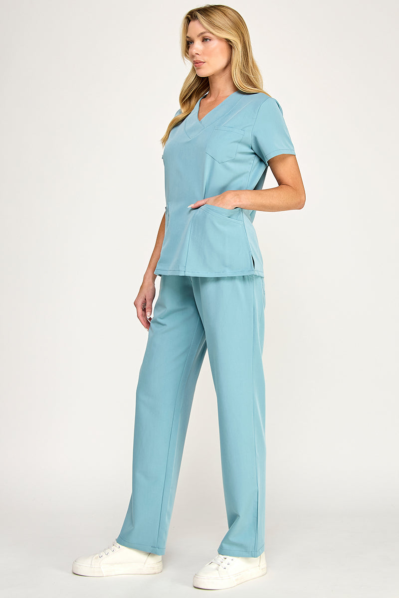slate blue straight leg
